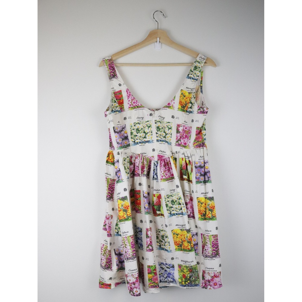Tyler McGillivary Anthropologie‎ Seed Packet Mini Dress Large - Picture 3 of 10